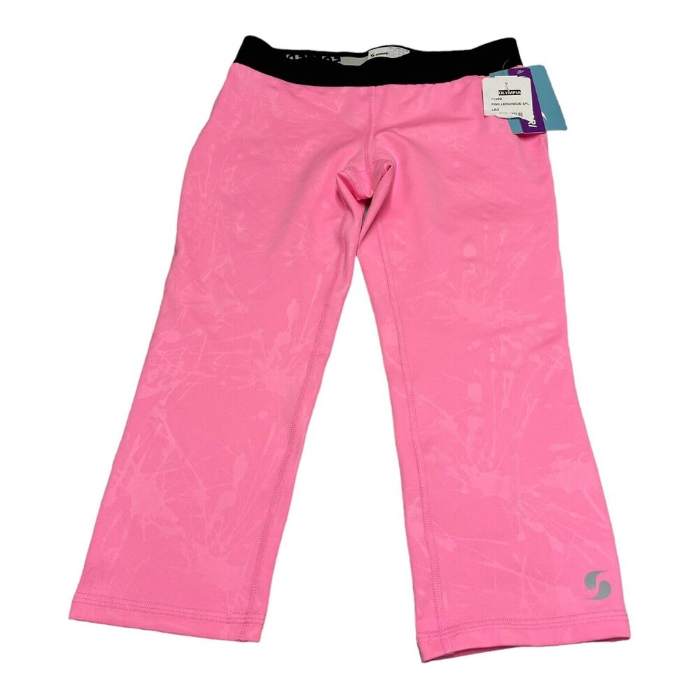 Soffe Youth Girls Pink Lemonade Leggings Size Large (12-14) Elastic Waist NWT - Picture 1 of 9